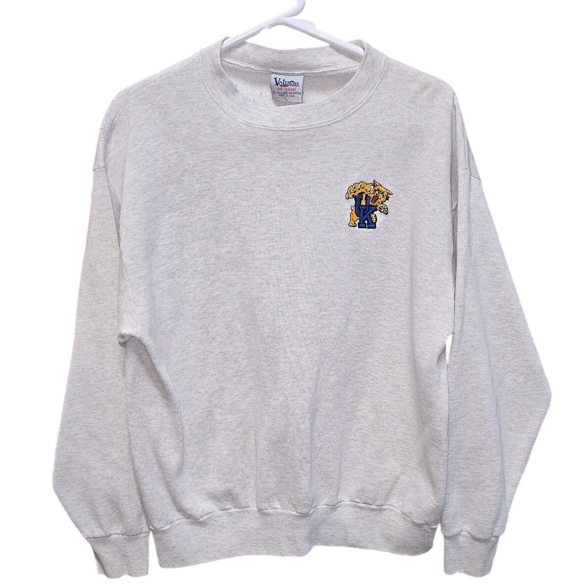 Vintage Volunteer Knit Apparel Kentucky Wildcats Sweatshirt Gray Usa Large